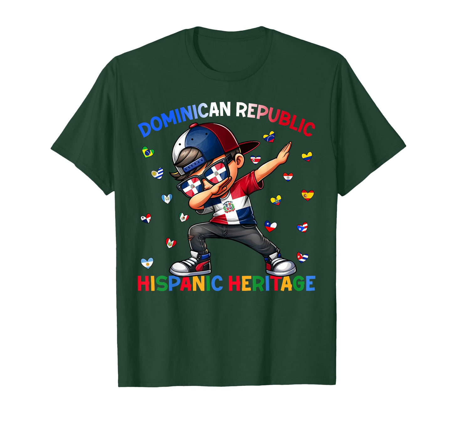 Hispanic Heritage Month Dominican Republic Flag Shirts Boys T-Shirt