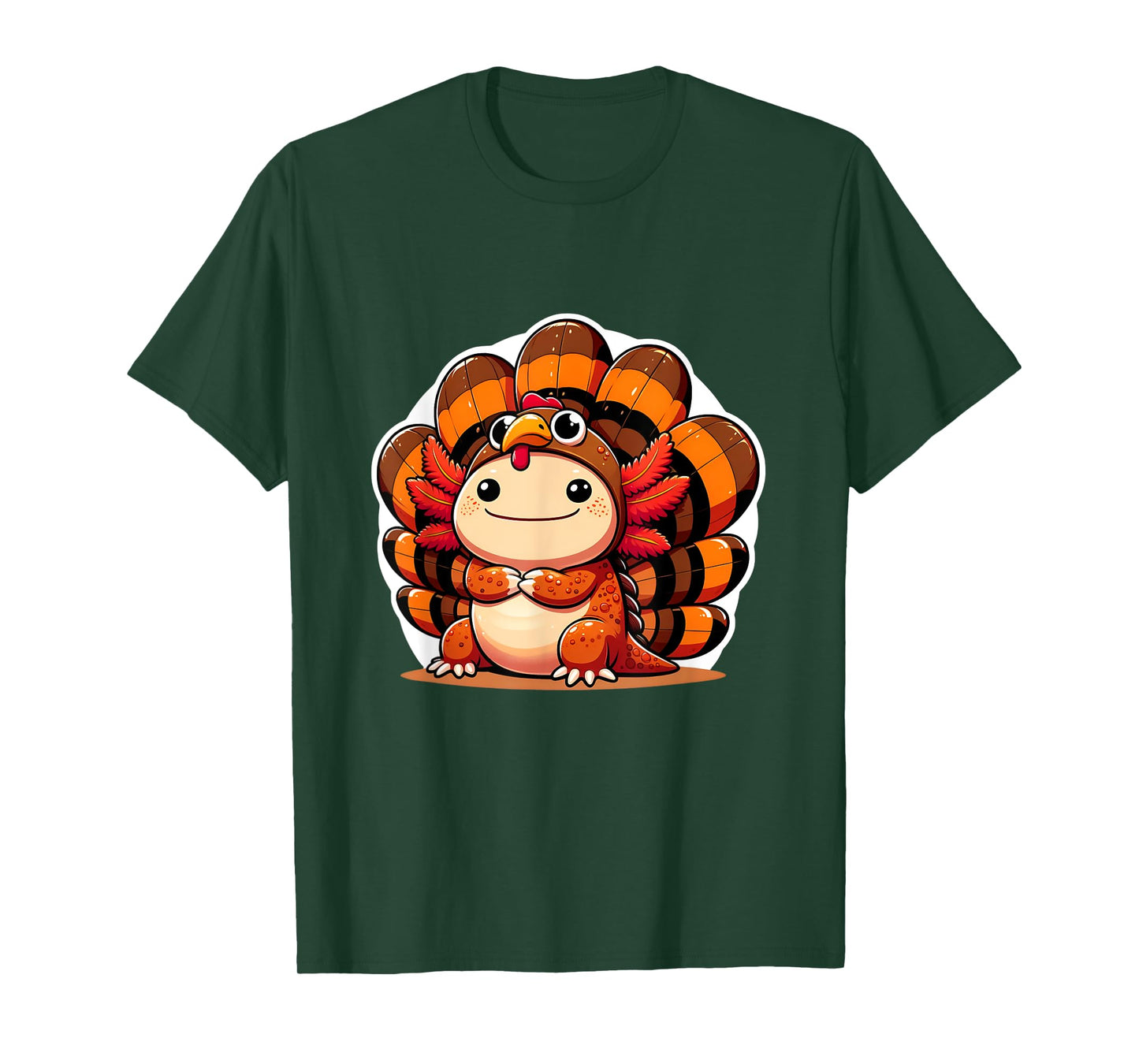 Pilgrim axolotl in Turkey Disguise turkey costume T-Shirt