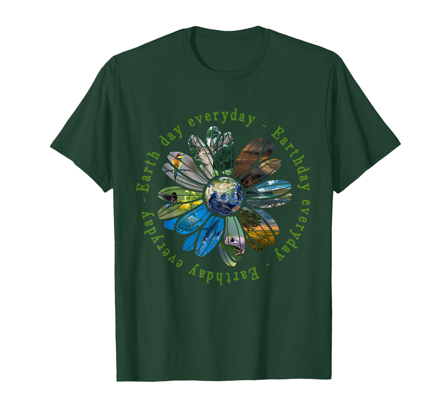 Funny Earth Day Everyday Sunflower Earth Animal Lovers T-Shirt