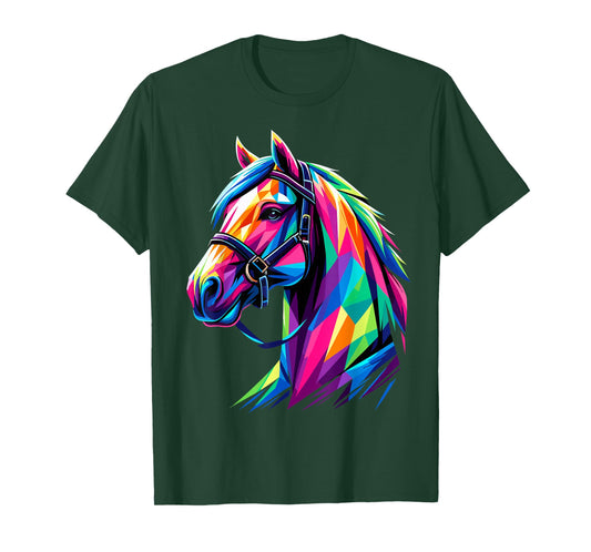 Colorful Horse Pop Art Cute Horses T-Shirt