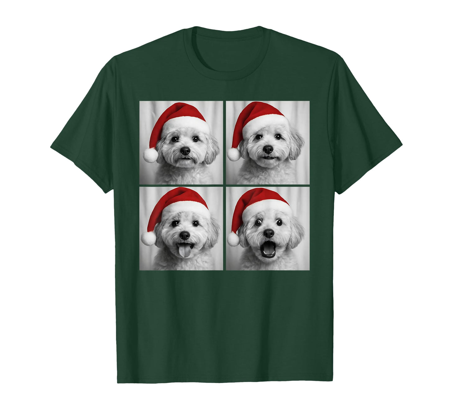 Funny Christmas Maltipoo Santa Doodle Dog Lover Photo Booth T-Shirt