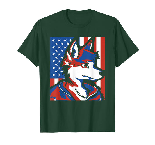 Furry Fandom Us Flag Cosplay Furs - Fursuiter Fursuits T-Shirt
