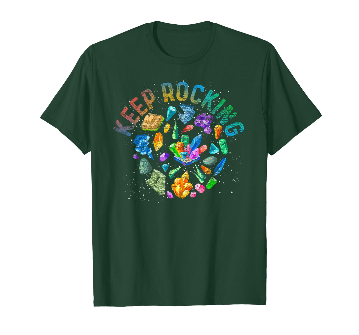 Colorful Rock Collector Earth Scientist Gift Funny Geology T-Shirt Small