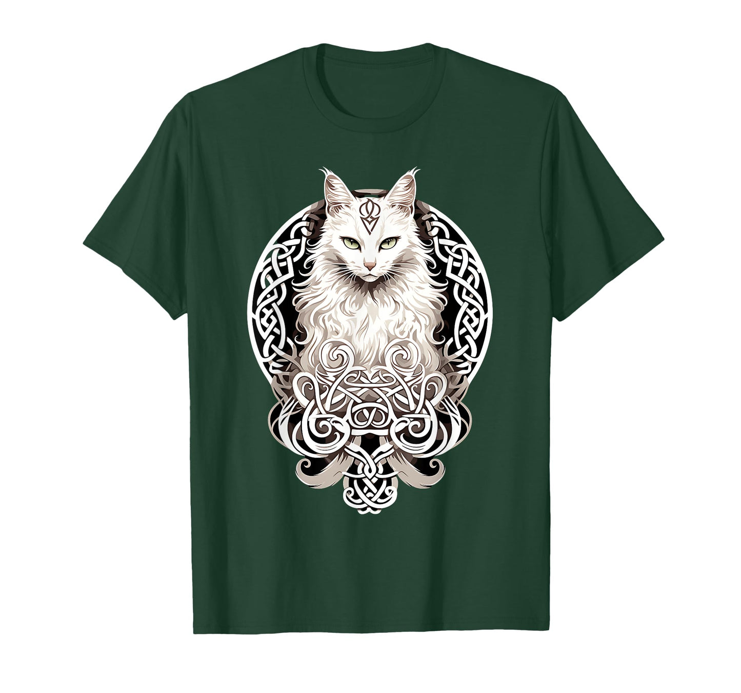 Celtic Cat Knots Wiccan Wicca Animal Pagan Witch Norse Men Women T-Shirt