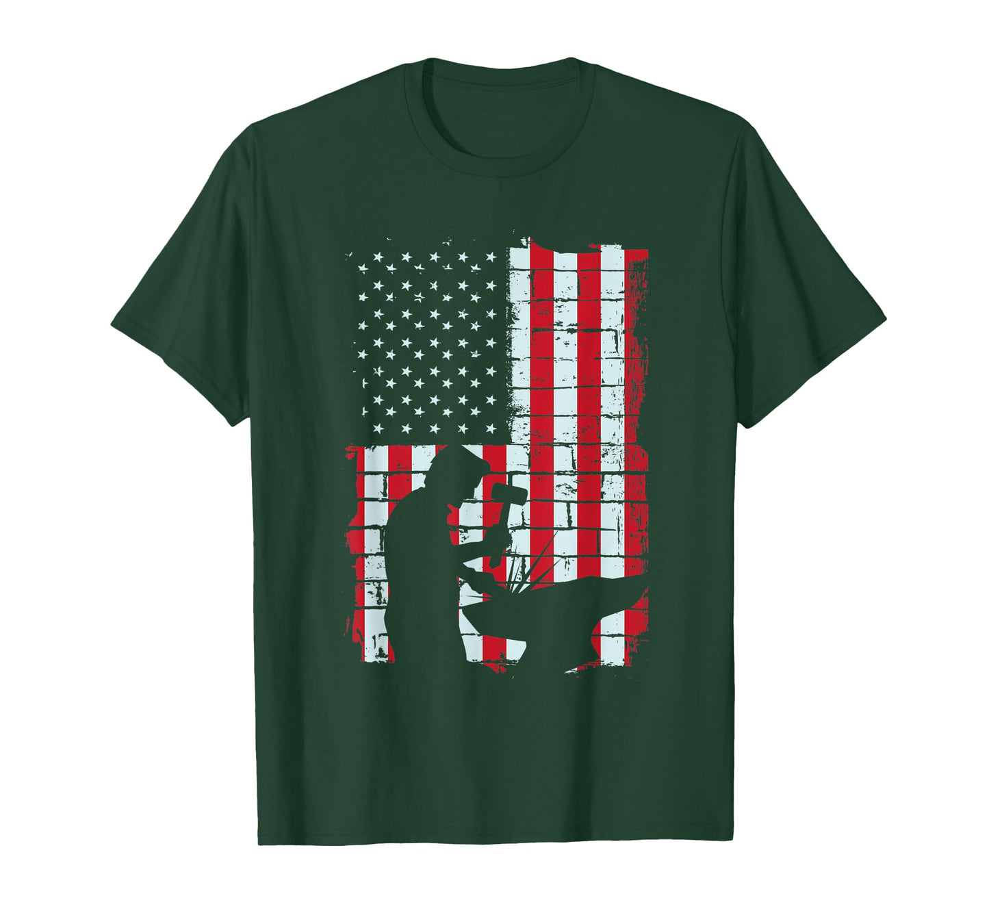 American Flag Blacksmith Gift | Metalsmith Farrier Craftsman T-Shirt