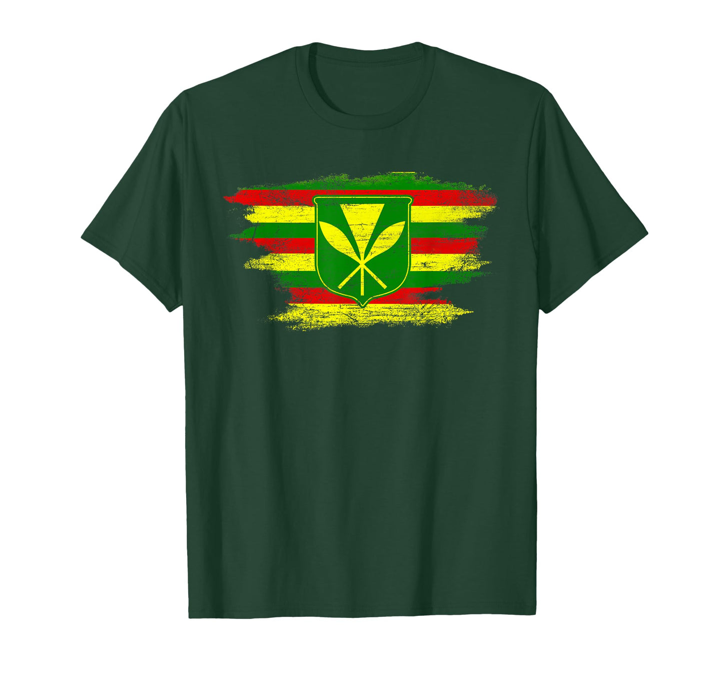 Kanaka Maoli Hawaiian Flag Pride Distressed Sovereign Gifts T-Shirt