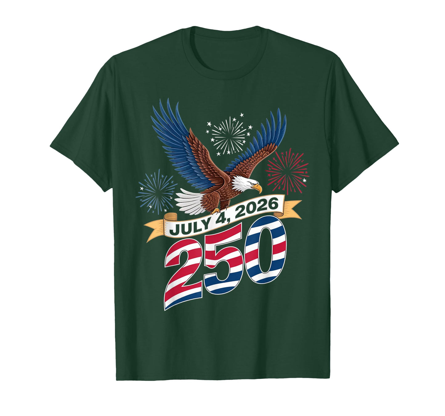 250th Anniversary Patriotic July 4th T-Shirt – USA 1776-2026 T-Shirt