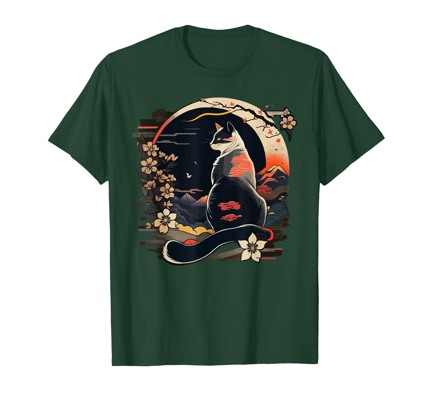 Kawaii Cat Anime Japanese Retro Men Women Kids Funny Cat T-Shirt