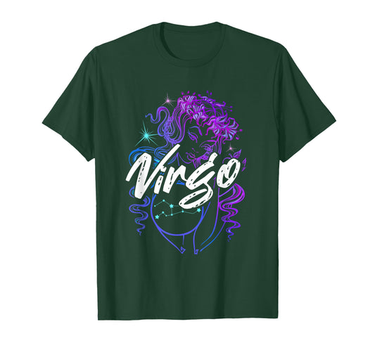 Zodiac Sign Virgo Beautiful Girl Born in August September T-Shirt