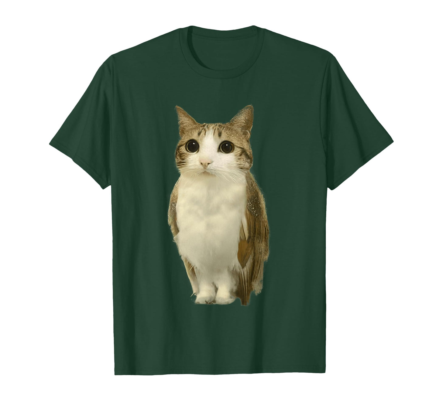 Cat Owl Cursed Internet Funny Brainrot Meowl Meme T-Shirt