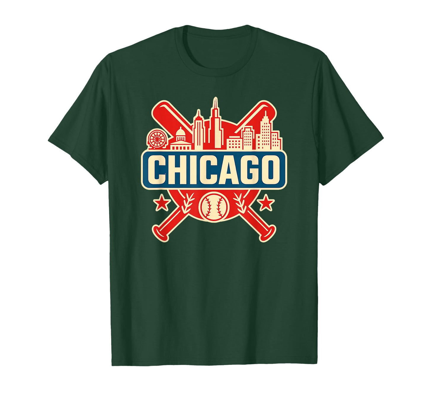 Chicago Vintage Style Baseball tee, Chicago Baseball T-Shirt