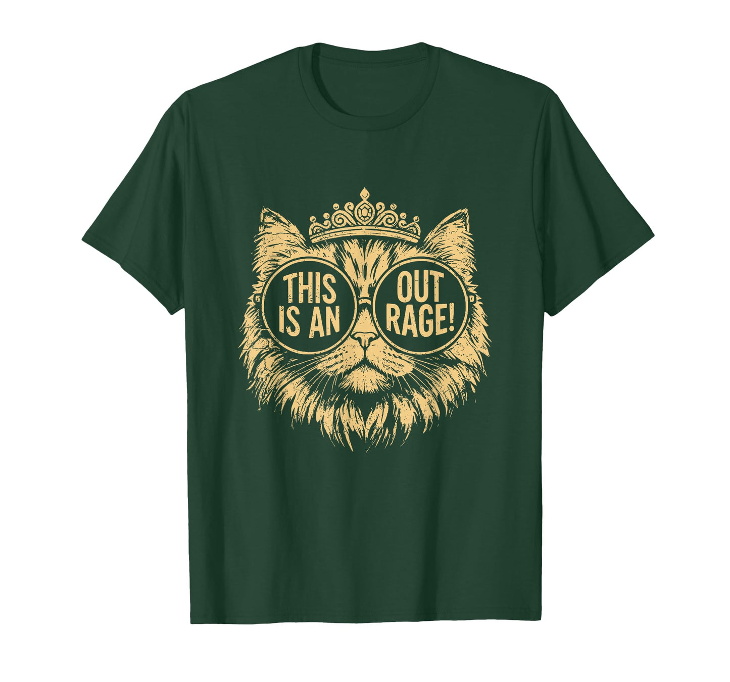This is an Outrage Funny Princess Cat Donut Gold Womens Mens T-Shirt