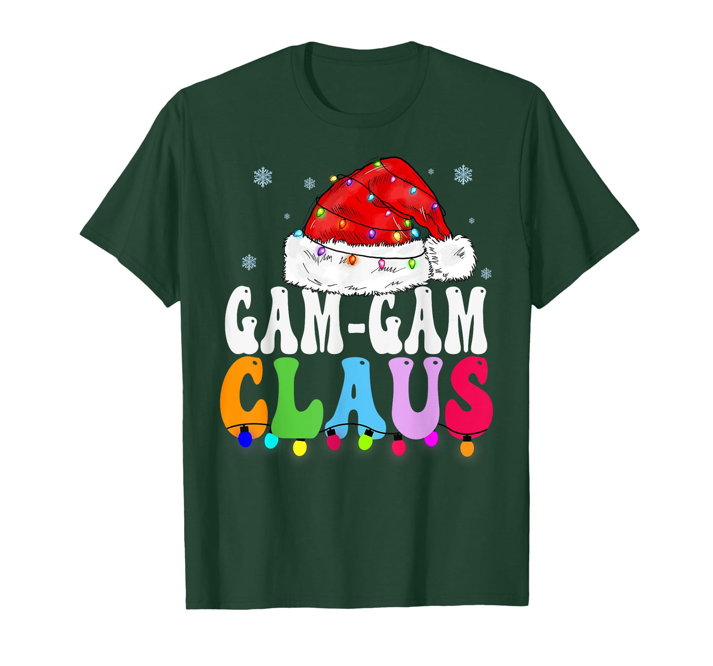 Gam-Gam Claus Funny Xmas Family Matching Grandma Christmas T-Shirt