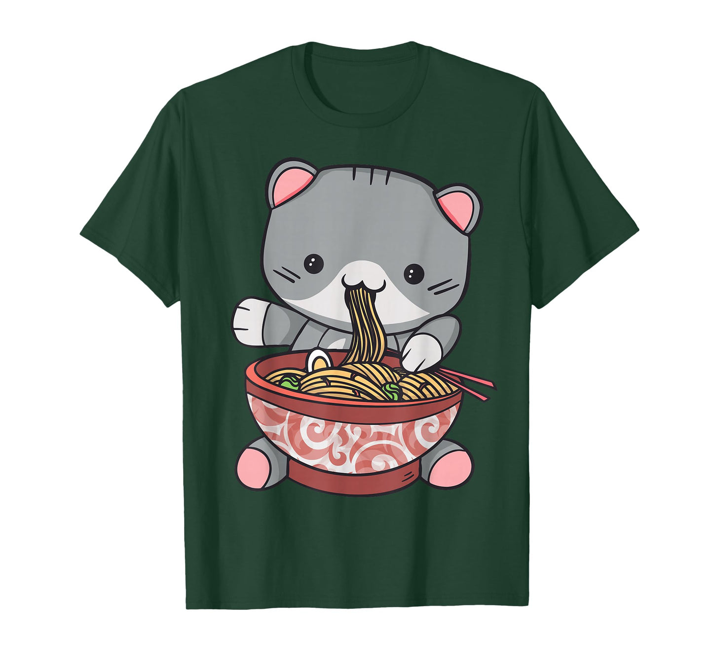 Ramen Cat Japanese Kawaii Anime Lover T-Shirt