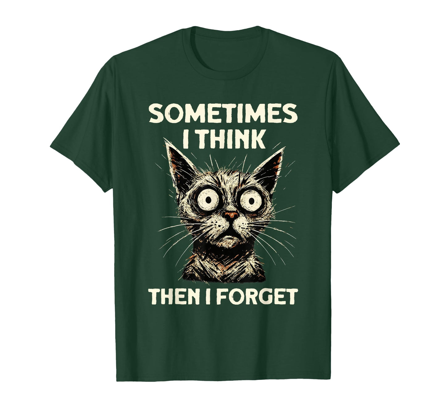 Funny Thinking Cat, Funny Sarcasm, Funny Sarcastic Cat T-Shirt