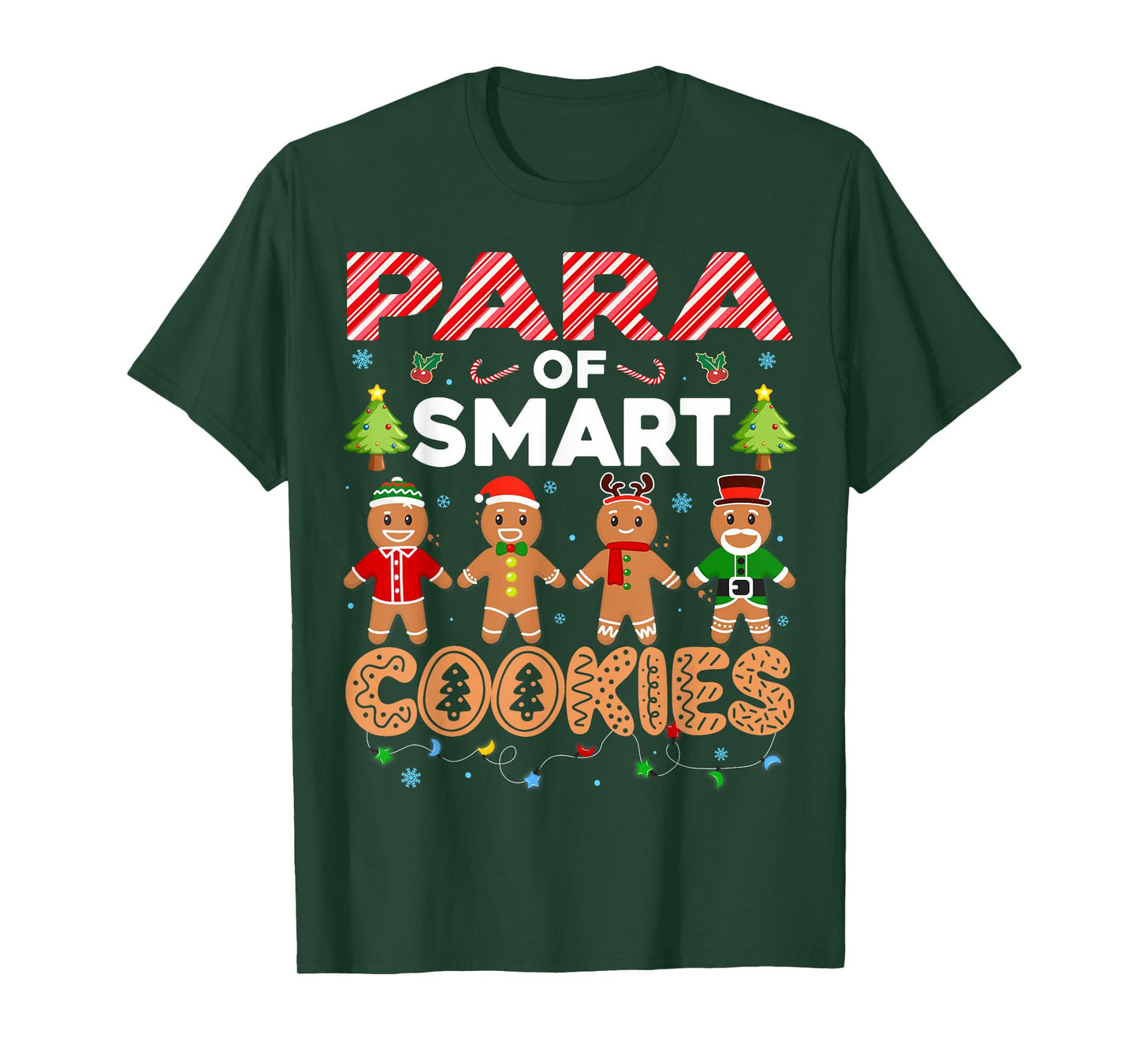 Christmas Paraprofessional Of Smart Cookies Gingerbread T-Shirt