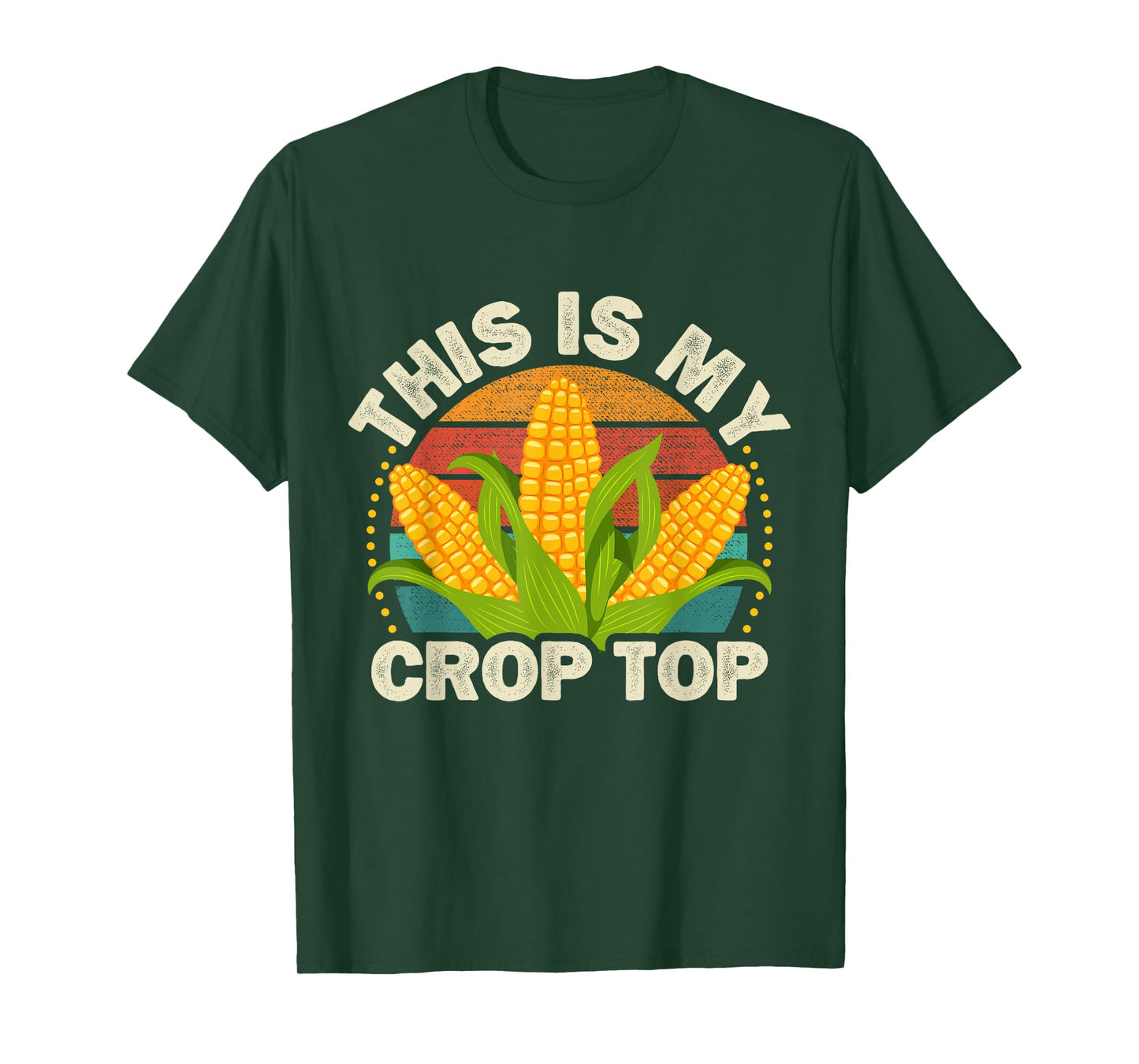 Corn Farmer Saying Funny This is my Crop Top T-Shirt