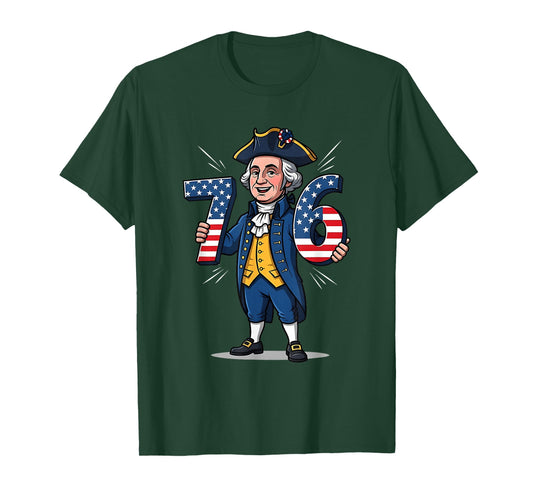 6-7 7-6 George Washington Six Seven Meme Gen Alpha Slang T-Shirt