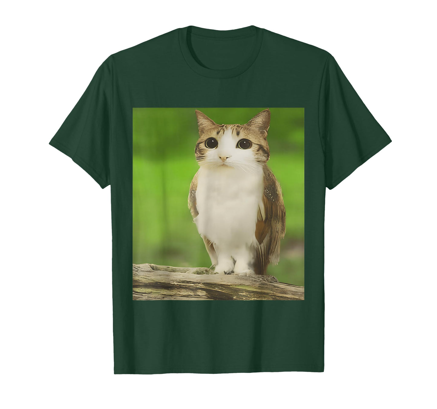 Cat Owl Funny Cursed Internet Trendy Meme T-Shirt