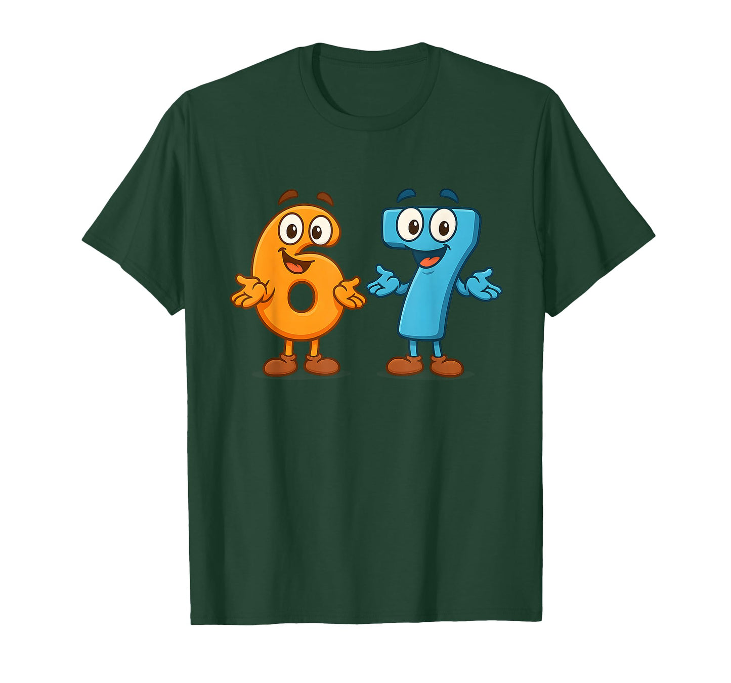 67 Meme Six Seven Kids Number Blocks Math Teacher Funny 6 7 T-Shirt