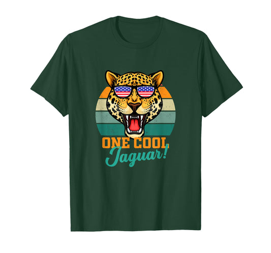 Jaguar Gifts Jaguars USA Flag Men Women Kids Boys Girls T-Shirt