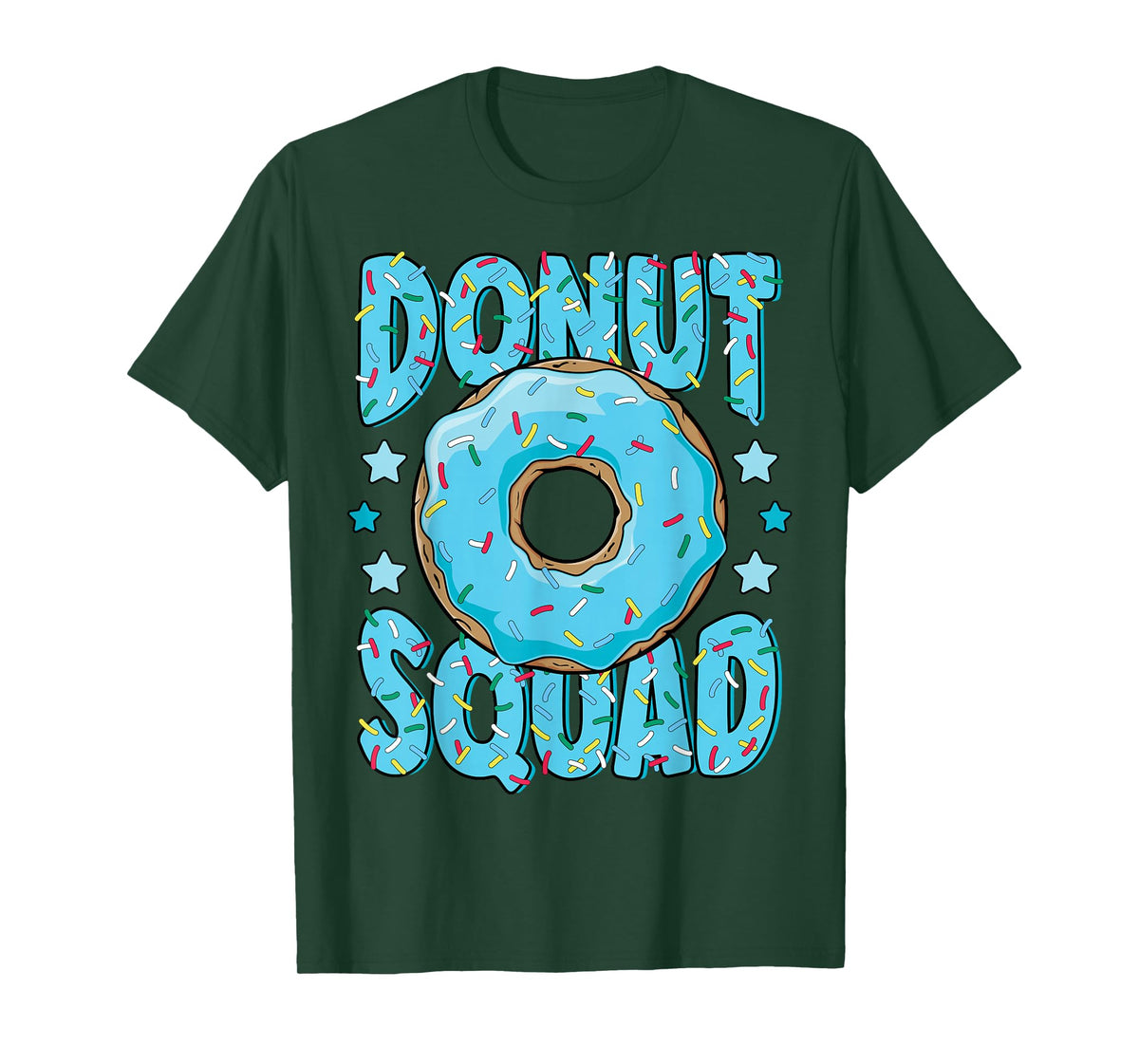 Blue Donut Squad Sprinkles Donut Lover Matching Donut Party T-Shirt