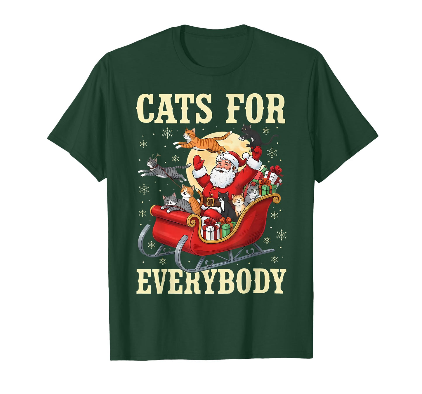 Christmas Cats for Everybody Santa Lover Holiday T-Shirt