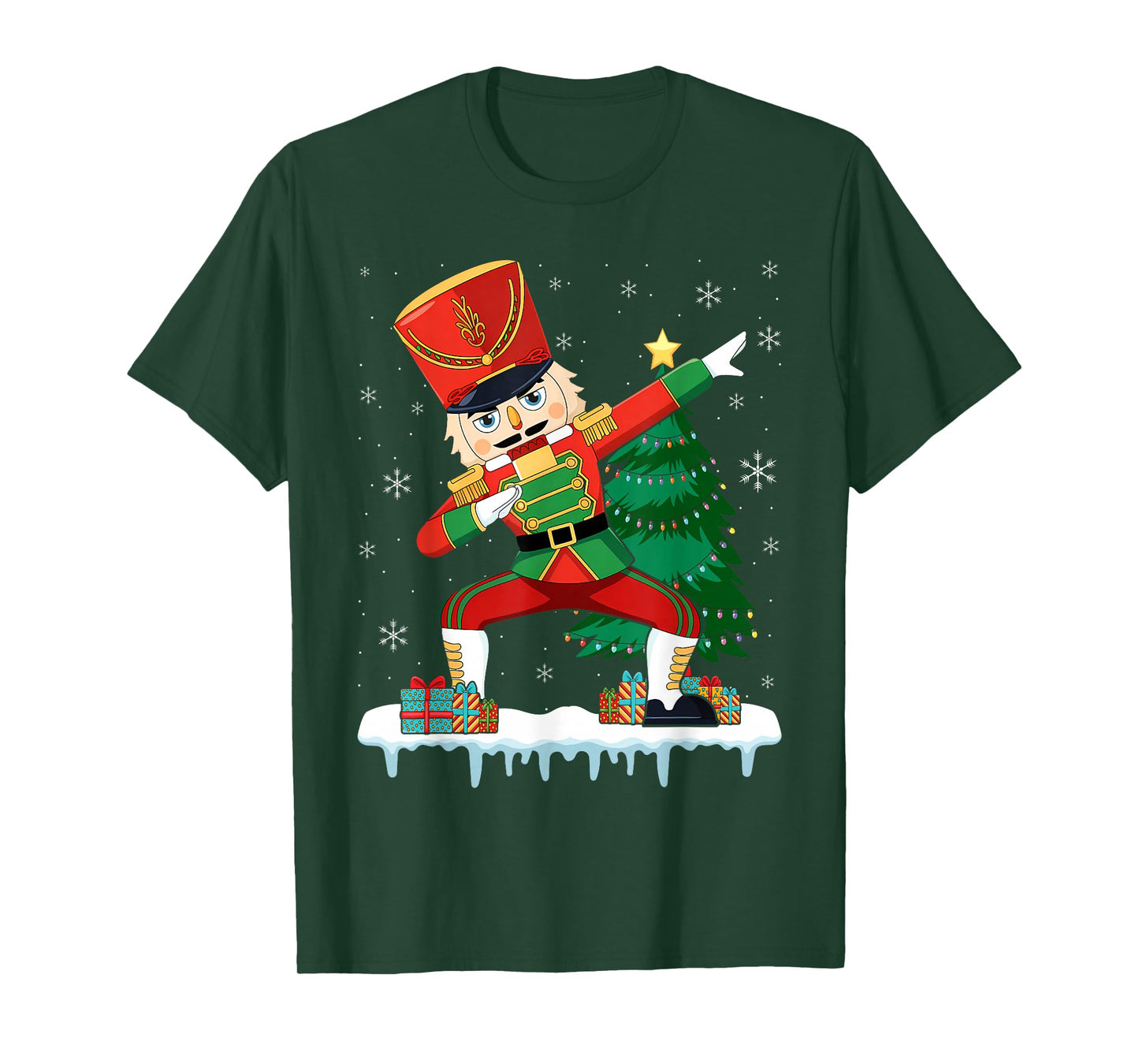Dabbing Nutcracker Christmas Costume Matching Family Pajama T-Shirt