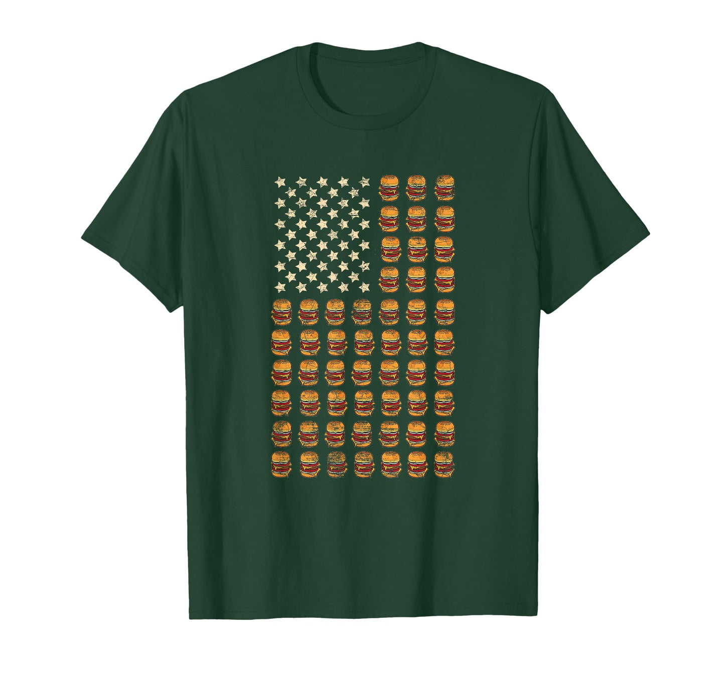 Cheeseburger Patriotic USA American Flag National Burger Day T-Shirt
