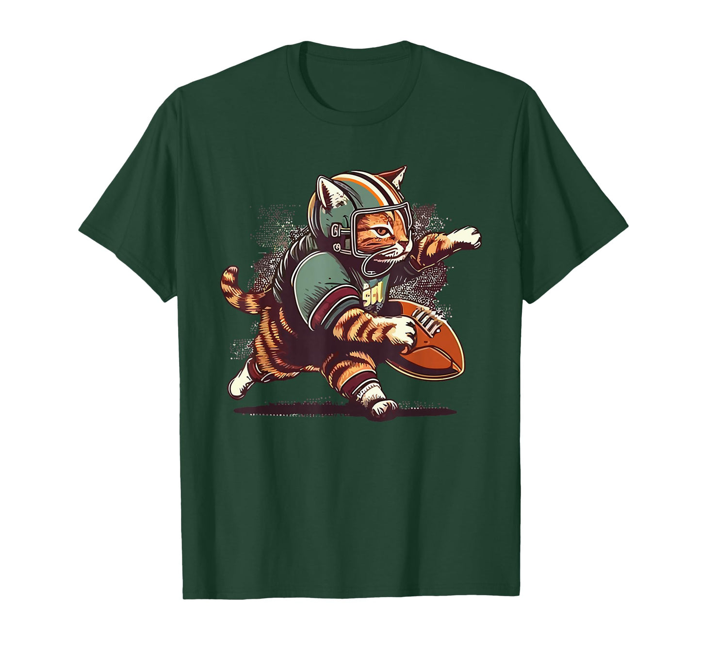 Cat Playing American Football T-Shirt
