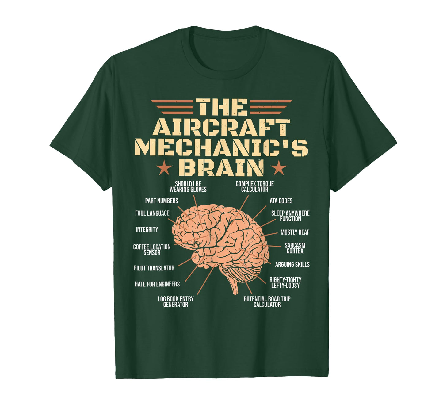 Aircraft Mechanics Brain Shirt Aviation T-Shirt