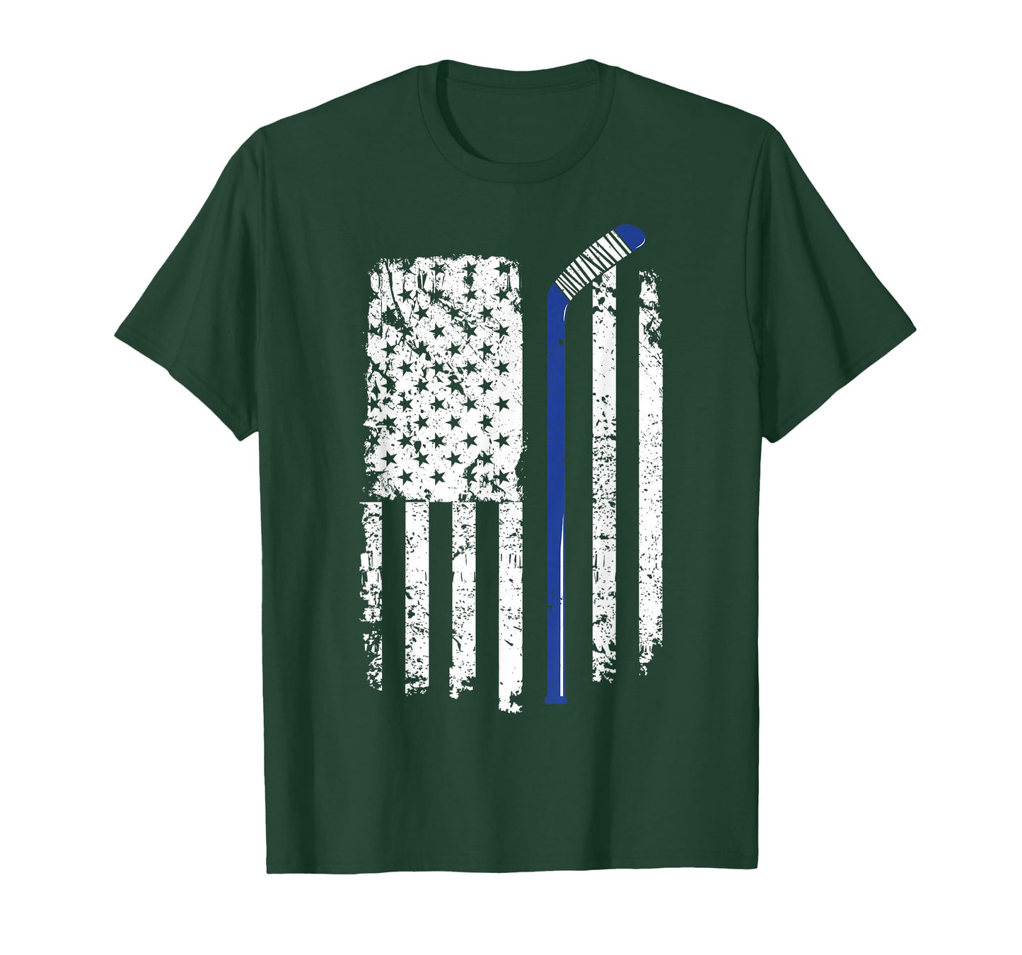 U.S. American Flag Hockey Player T-Shirt T-Shirt