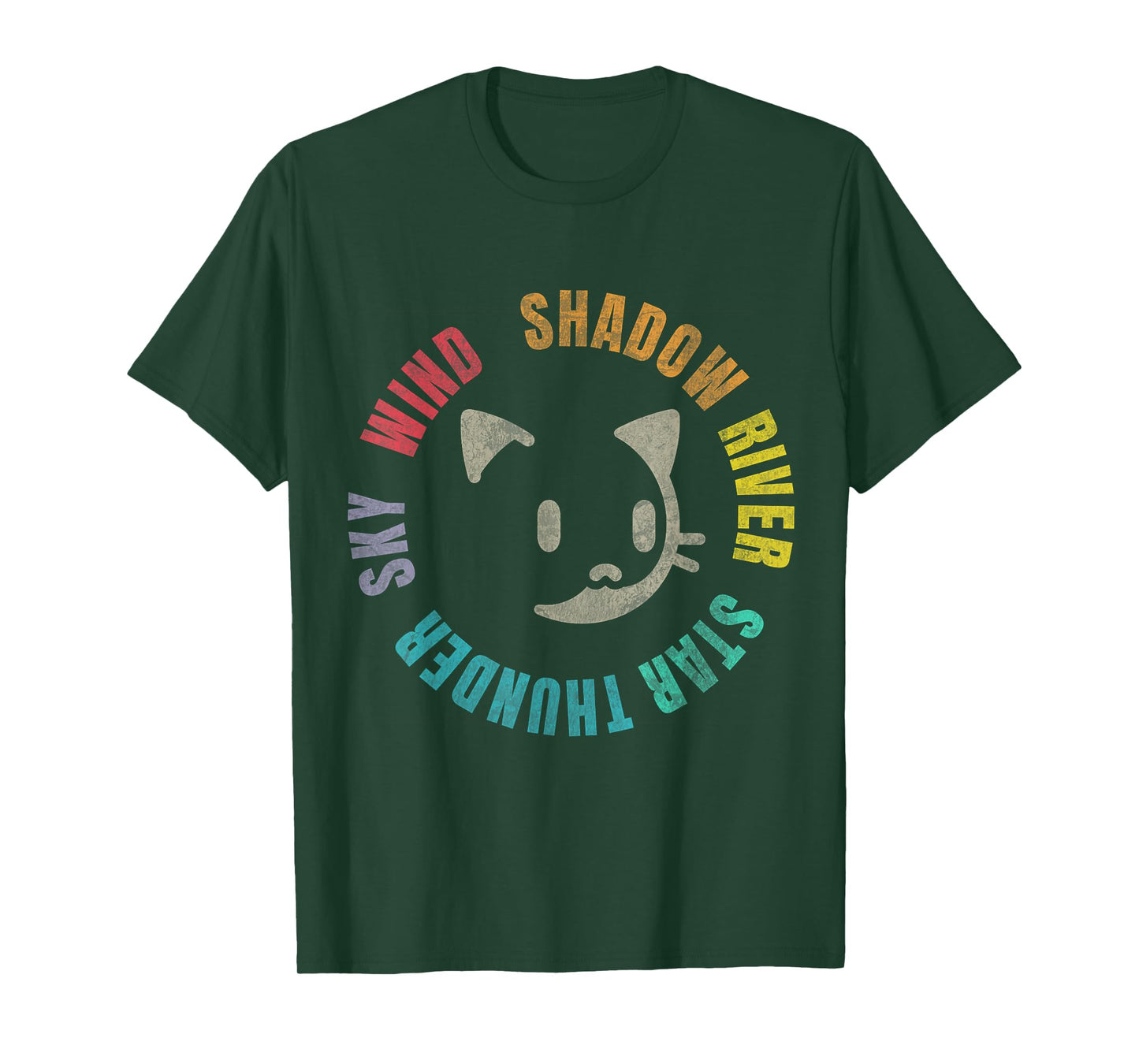 Funny Wind Shadow River Star Thunder Sky Cat Feline 2024 T-Shirt