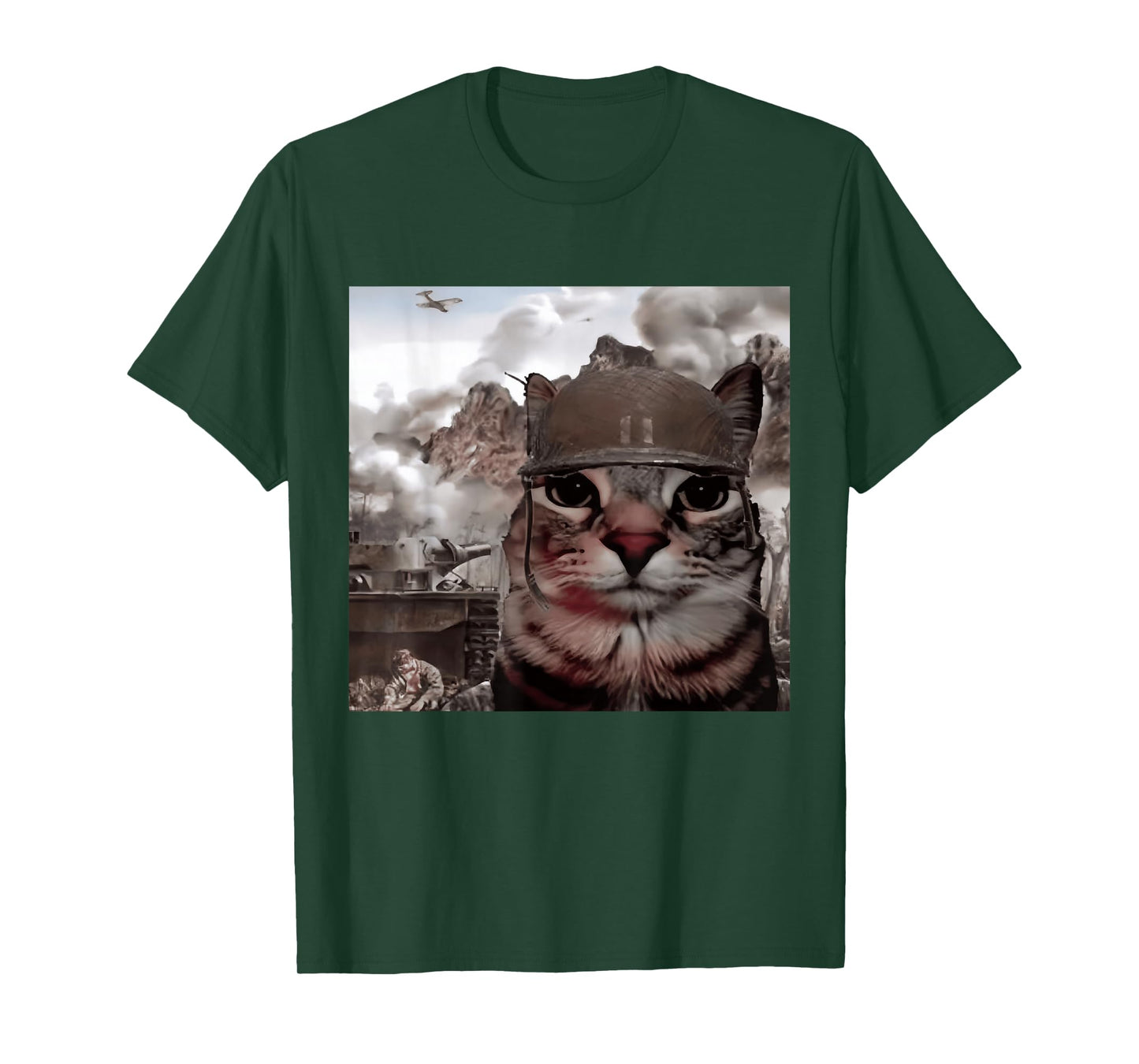 Funny Gen Alpha Meme Soldier Cat Hilarious World War Joke T-Shirt