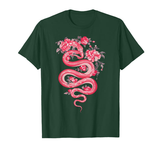 Year of The Snake 2025 Cool Snake Graphic Art Mens Womens T-Shirt