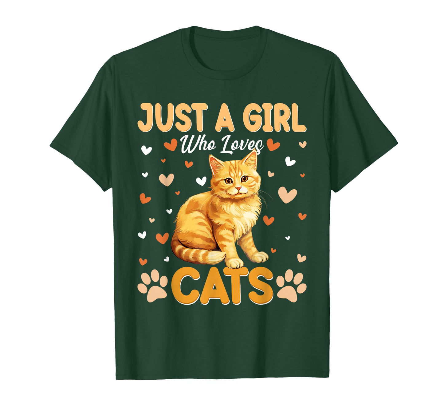 Just A Girl Who Loves Cats Women and Girls T-Shirt