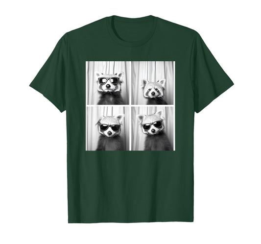 Cool Red Panda With Sunglasses Funny Zoo Animal Photobooth T-Shirt