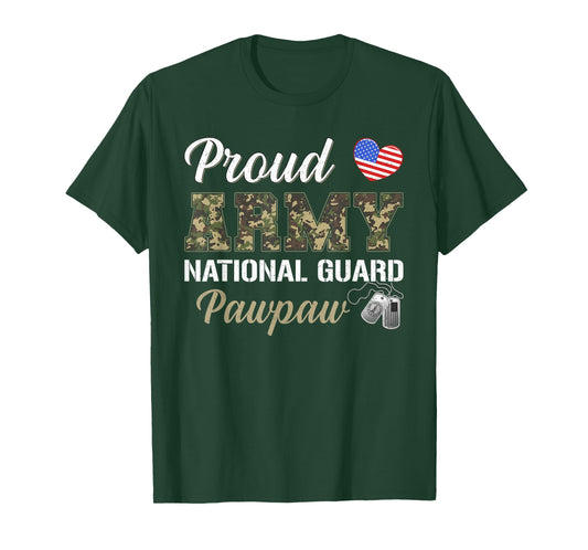 Retro Proud Army National Guard Pawpaw Military Pride Outfit T-Shirt