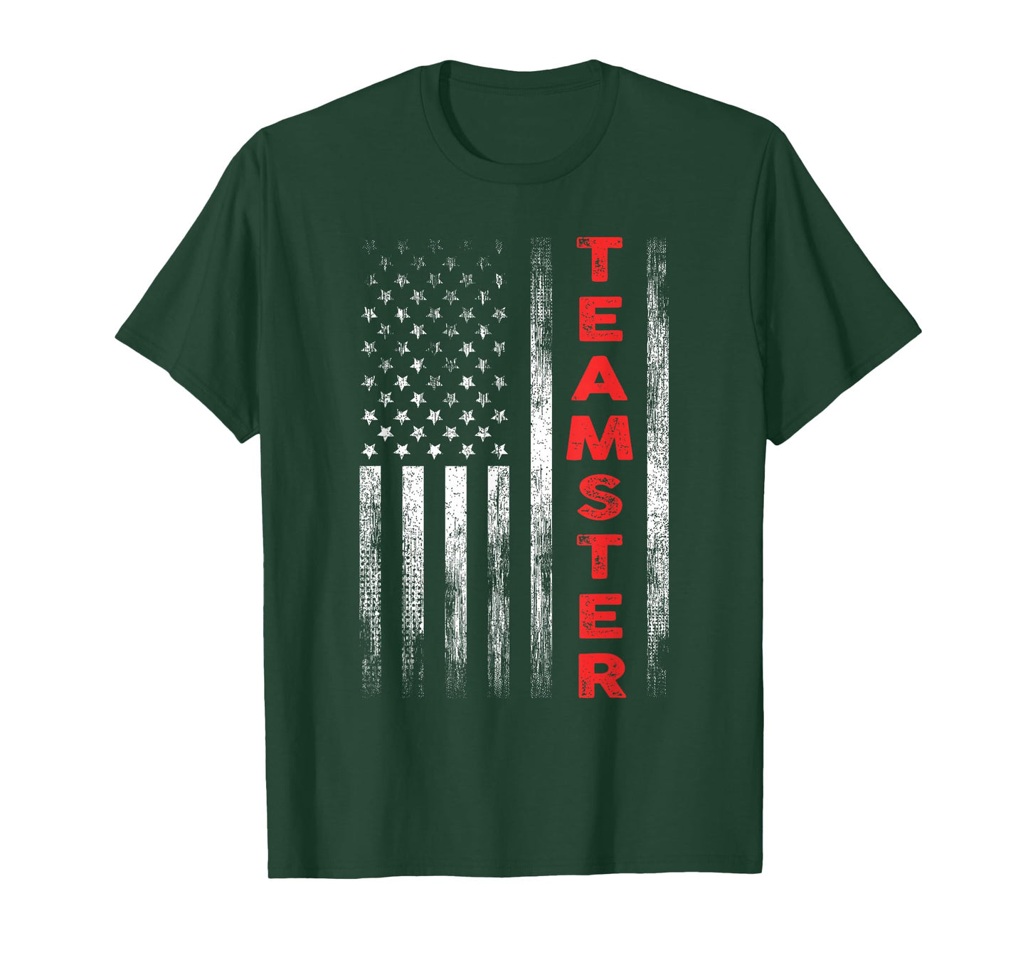 Teamster American Flag Patriotic Truck Driver US Trucking T-Shirt