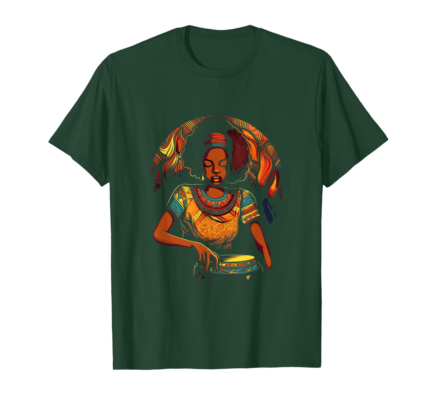 Djembe Drum African Woman Girl Jembe Player Drummer Drumming T-Shirt