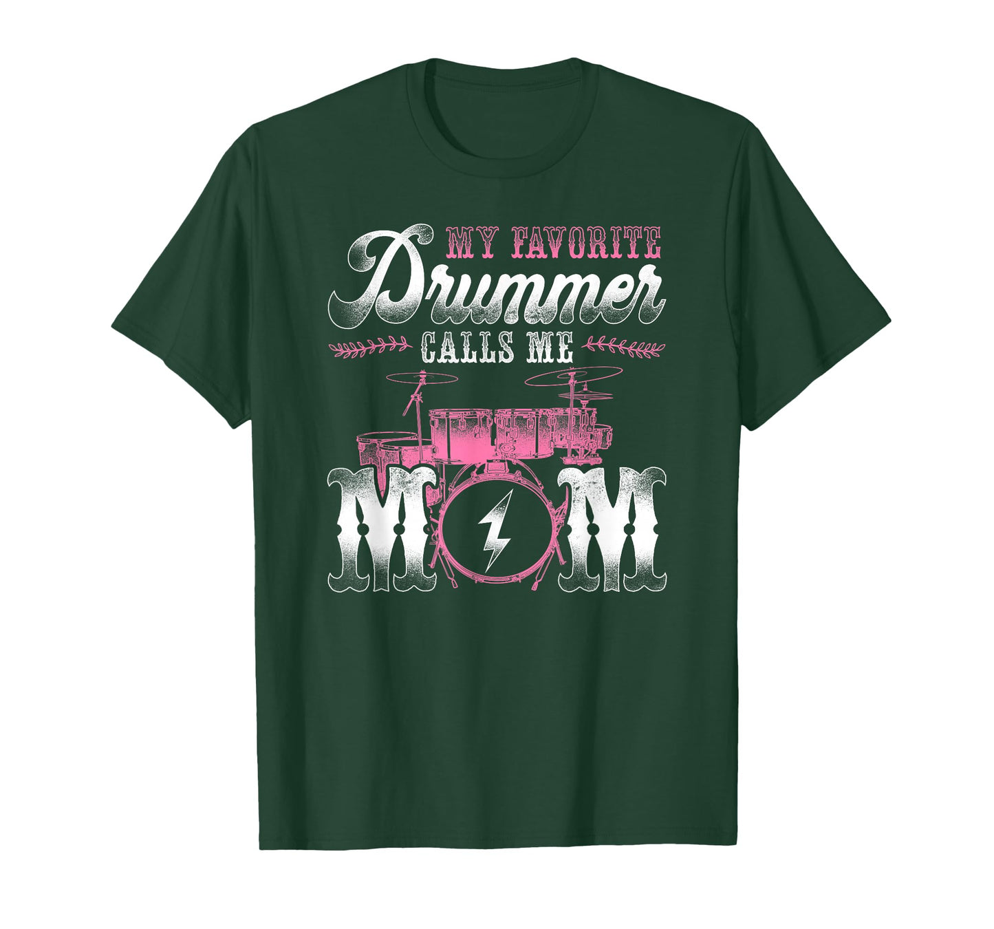 Drummer Drum Set Vintage My Favorite Drummer Calls Me Mom T-Shirt
