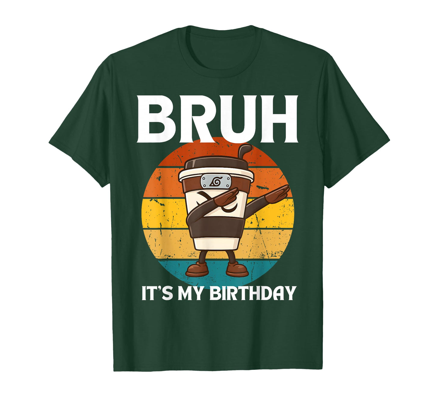 Bruh It's My Birthday Dabbing Cappuccino Assassino Kids Boys T-Shirt
