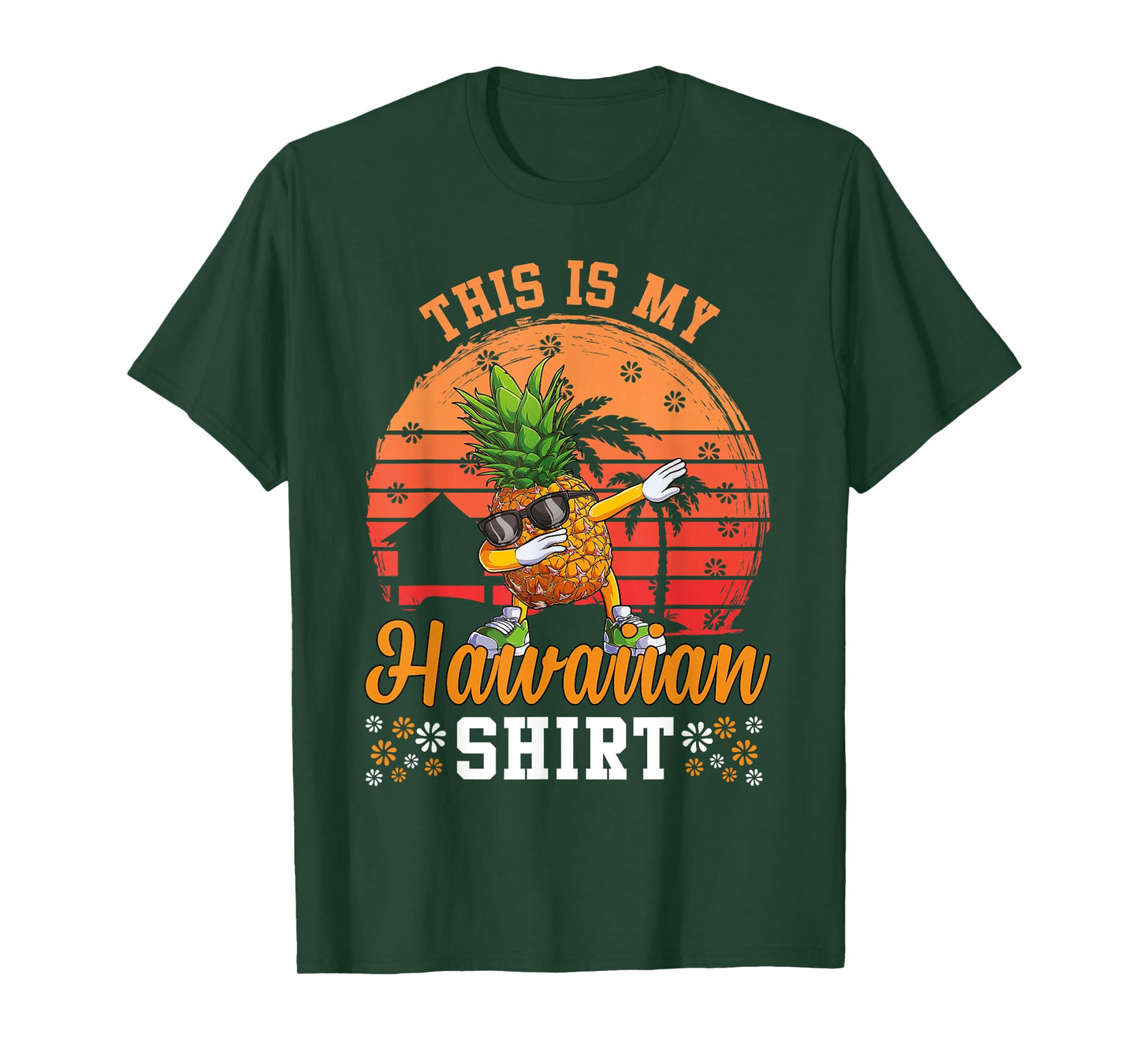 Dabbing Pineapple Hawaiian Shirts Tropical Aloha Beaches T-Shirt