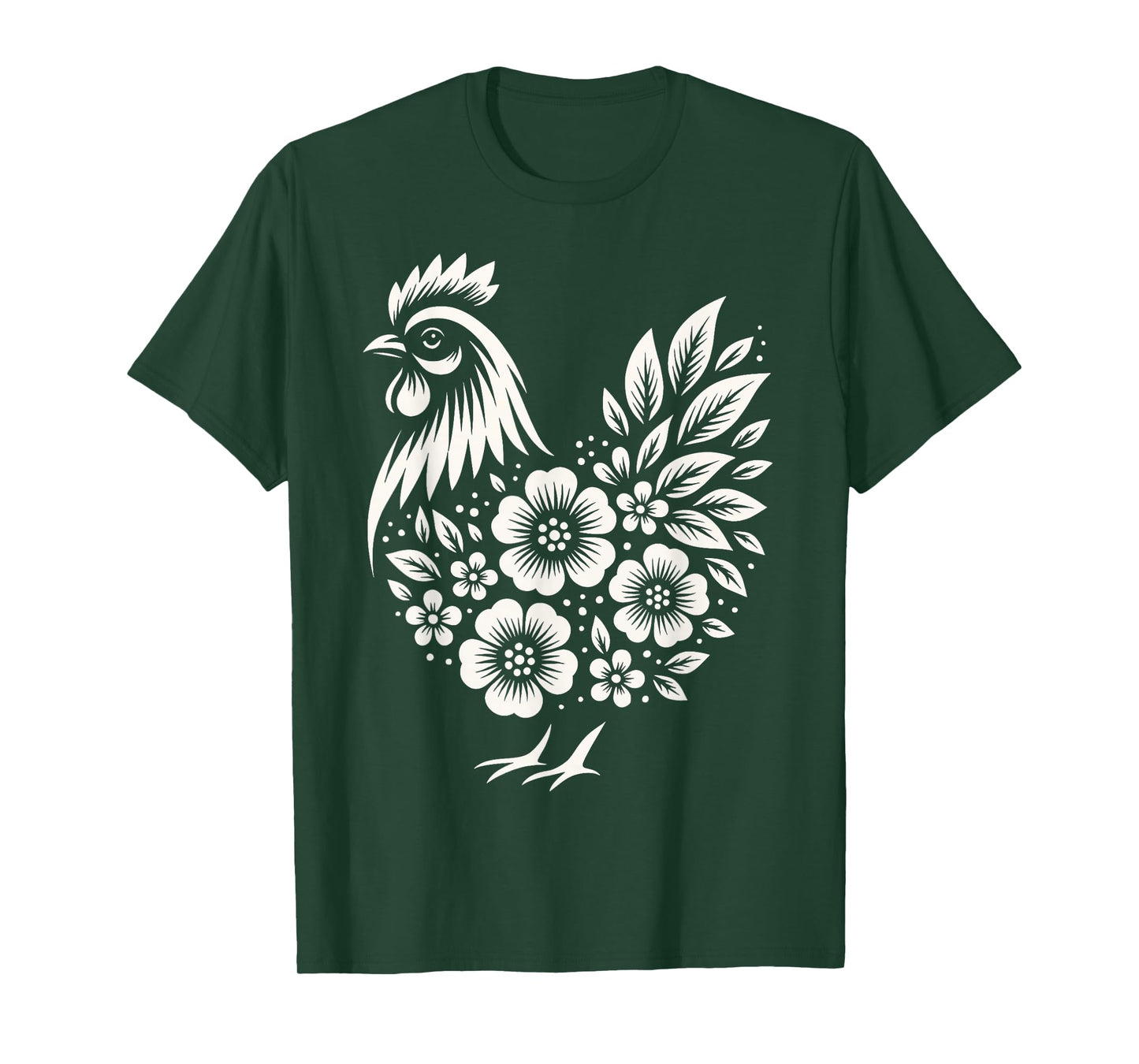 Chicken Floral Lover Gifts Women Girls Mom Cute Farm Chicken T-Shirt