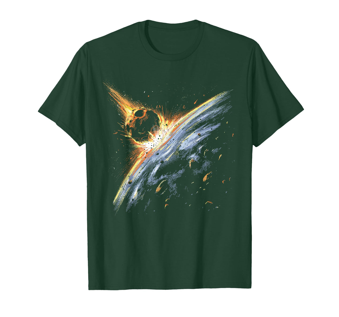 Asteroid Meteorite Impact Earth Space Comet Meteors Sci-Fi T-Shirt