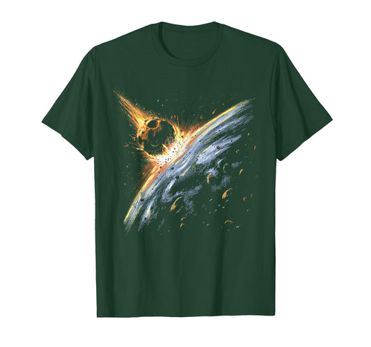 Asteroid Meteorite Impact Earth Space Comet Meteors Sci-Fi T-Shirt