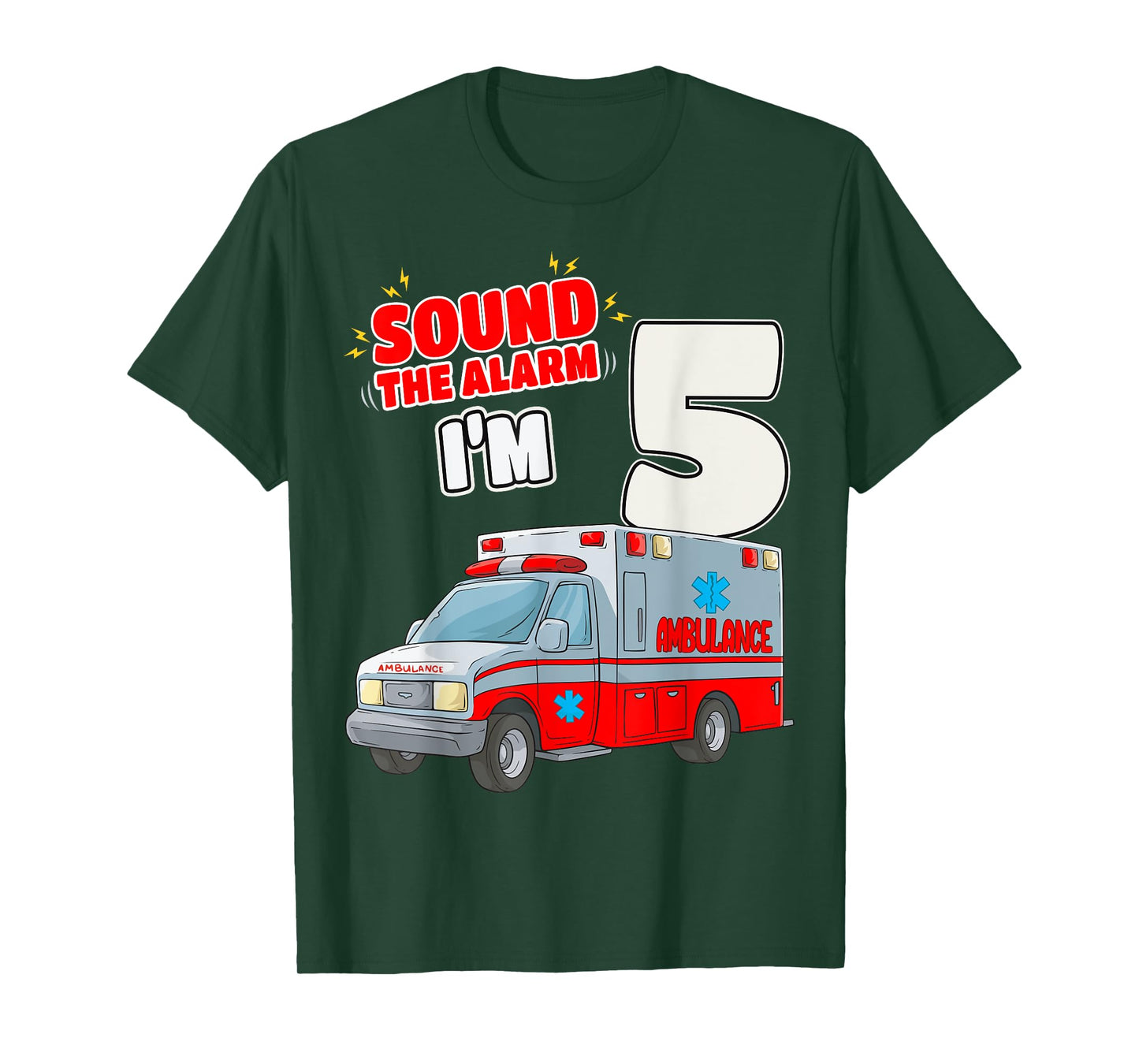 5th Birthday Medical Ambulance EMT 5 Years Old EMS Paramedic T-Shirt