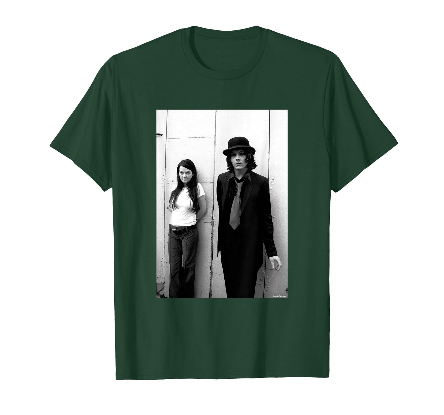 The White Stripes Meg & Jack White Rock Duo by Andy Willsher T-Shirt