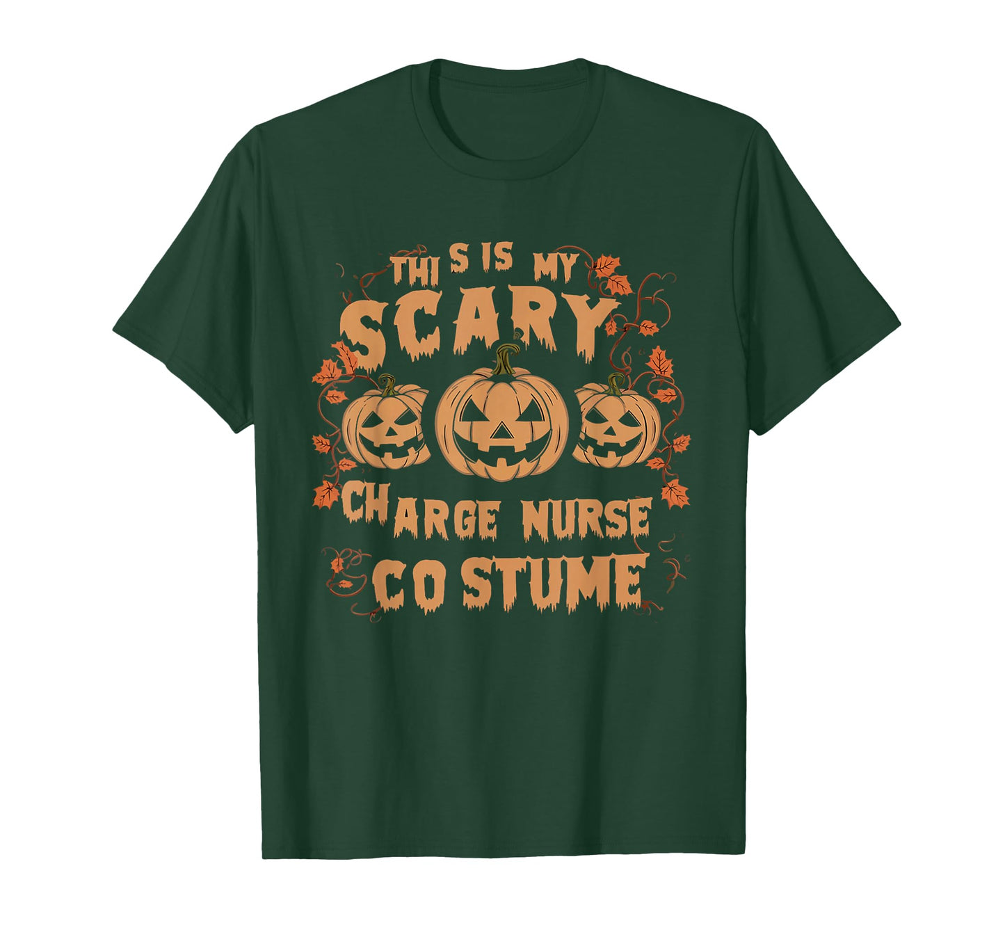 Charge Nurse Halloween Spooky Nursing Trick Or Treat T-Shirt
