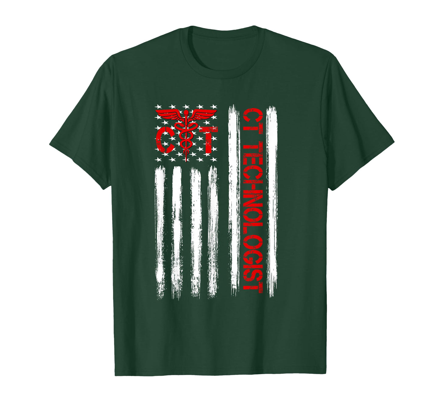 CT Scan Technologist American Flag Patriotic Radiology Gift T-Shirt